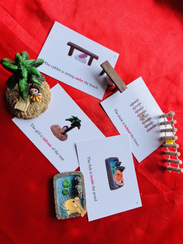 Preposition play cards Prepositions Play miniatures