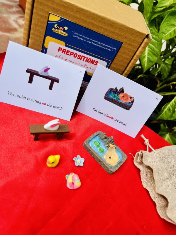 Prepostition cards Prepositions Play miniatures